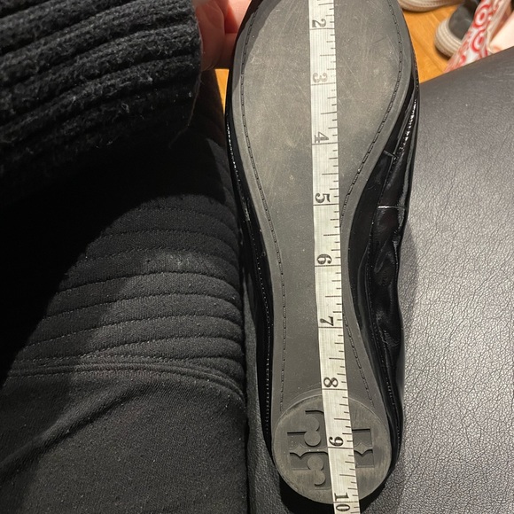 Tory Burch Glossy Shiny Ballerinas Flats Leather Slip on Round toe Rubber sole - Picture 11 of 12